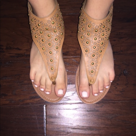 Brown ankle sandals - Picture 2 of 2